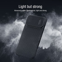 Load image into Gallery viewer, NILLKIN Synthetic Fiber Camshield Phone Case, For iPhone 14 Plus, For iPhone 14 Pro