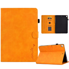 Load image into Gallery viewer, Embossed Smile Flip Tablet Leather Smart Case, For iPad 10.2 / Air 10.5 2019, For iPad Air 2022 / 2020 10.9, For iPad mini 2024 / mini 6, For iPad 9.7 2018&amp;2017 / Air 2 / Air, For iPad mini 5/4/3/2/1