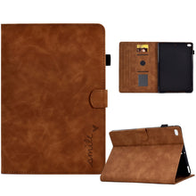 Load image into Gallery viewer, Embossed Smile Flip Tablet Leather Smart Case, For iPad 10.2 / Air 10.5 2019, For iPad Air 2022 / 2020 10.9, For iPad mini 2024 / mini 6, For iPad 9.7 2018&amp;2017 / Air 2 / Air, For iPad mini 5/4/3/2/1