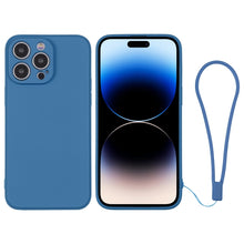 Load image into Gallery viewer, Silicone Phone Case with Wrist Strap, For iPhone 14, For iPhone 14 Plus, For iPhone 14 Pro, For iPhone 14 Pro Max