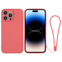 Load image into Gallery viewer, Silicone Phone Case with Wrist Strap, For iPhone 14, For iPhone 14 Plus, For iPhone 14 Pro, For iPhone 14 Pro Max