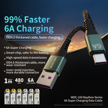 Load image into Gallery viewer, WEKOME WDC-169I Raython Series 6A USB to 8 Pin Fast Charge Data Cable, Length: 1m