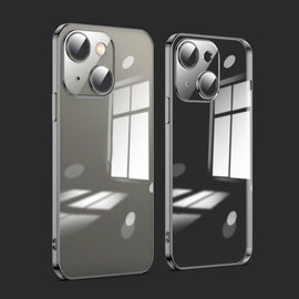 Dustproof Glass Lens Protection Electroplating Phone Case, For iPhone 14, For iPhone 14 Plus, For iPhone 14 Pro, For iPhone 14 Pro Max, For iPhone 13