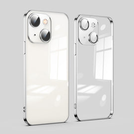 Dustproof Glass Lens Protection Electroplating Phone Case, For iPhone 14, For iPhone 14 Plus, For iPhone 14 Pro, For iPhone 14 Pro Max, For iPhone 13