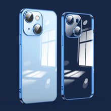Load image into Gallery viewer, Dustproof Glass Lens Protection Electroplating Phone Case, For iPhone 14, For iPhone 14 Plus, For iPhone 14 Pro, For iPhone 14 Pro Max, For iPhone 13