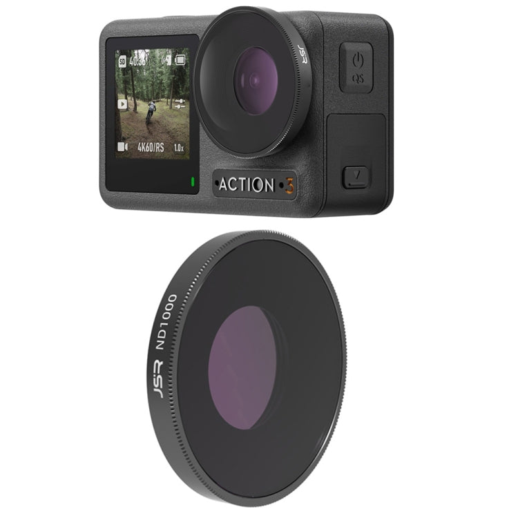 JSR LS Lens Filter For DJI Osmo Action 3 / GoPro Hero11 Black / HERO10 Black / HERO9 Black, ND8, ND16, ND32, ND64, ND1000, ND8PL, ND16PL, ND32PL, ND64PL