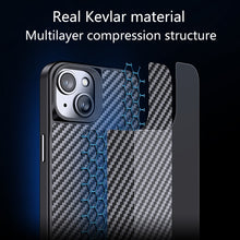 Load image into Gallery viewer, Carbon Fiber Kevlar TPU Phone Case, For iPhone 14 Plus, For iPhone 14 Pro, For iPhone 14 Pro Max