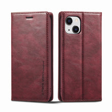 Load image into Gallery viewer, LC.IMEEKE RFID Anti-theft Leather Phone Case, For iPhone 13, For iPhone 13 Mini, For iPhone 14, For iPhone 14 Plus