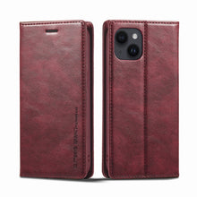 Load image into Gallery viewer, LC.IMEEKE RFID Anti-theft Leather Phone Case, For iPhone 13, For iPhone 13 Mini, For iPhone 14, For iPhone 14 Plus