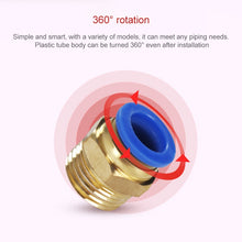 Load image into Gallery viewer, PC6-04 LAIZE 2pcs PC Male Thread Straight Pneumatic Quick Fitting Connector, PC4-01 (10pcs), PC4-02 (10pcs), PC4-M5 (10pcs), PC6-01 (10pcs), PC6-02 (10pcs), PC6-03 (10pcs), PC6-04 (2pcs), PC6-M5 (10pcs), PC8-01 (10pcs), PC8-02 (10pcs), PC8-03 (10pcs)  ...