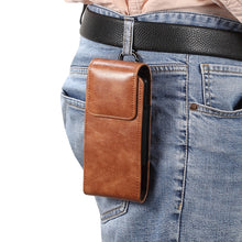 Load image into Gallery viewer, Lambskin Texture Leather Waist Bag for Folding Mobile Phone