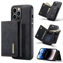 Load image into Gallery viewer, DG.MING M1 Series 3-Fold Multi Card Wallet Leather Case, For iPhone 14, For iPhone 14 Plus, For iPhone 14 Pro, For iPhone 14 Pro Max