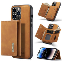 Load image into Gallery viewer, DG.MING M1 Series 3-Fold Multi Card Wallet Leather Case, For iPhone 14, For iPhone 14 Plus, For iPhone 14 Pro, For iPhone 14 Pro Max