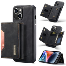 Load image into Gallery viewer, DG.MING M2 Series 3-Fold Card Bag Magnetic Leather Case, For iPhone 14, For iPhone 14 Plus, For iPhone 14 Pro, For iPhone 14 Pro Max