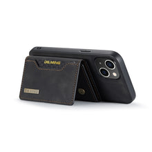 Load image into Gallery viewer, DG.MING M2 Series 3-Fold Card Bag Magnetic Leather Case, For iPhone 14, For iPhone 14 Plus, For iPhone 14 Pro, For iPhone 14 Pro Max