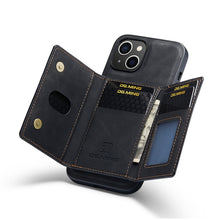 Load image into Gallery viewer, DG.MING M2 Series 3-Fold Card Bag Magnetic Leather Case, For iPhone 14, For iPhone 14 Plus, For iPhone 14 Pro, For iPhone 14 Pro Max