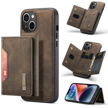 Load image into Gallery viewer, DG.MING M2 Series 3-Fold Card Bag Magnetic Leather Case, For iPhone 14, For iPhone 14 Plus, For iPhone 14 Pro, For iPhone 14 Pro Max