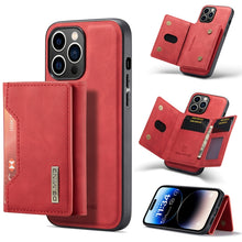 Load image into Gallery viewer, DG.MING M2 Series 3-Fold Card Bag Magnetic Leather Case, For iPhone 14, For iPhone 14 Plus, For iPhone 14 Pro, For iPhone 14 Pro Max