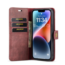 Load image into Gallery viewer, DG.MING Crazy Horse Texture Detachable Magnetic Leather Case, For iPhone 14, For iPhone 14 Plus, For iPhone 14 Pro, For iPhone 14 Pro Max