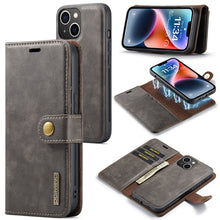 Load image into Gallery viewer, DG.MING Crazy Horse Texture Detachable Magnetic Leather Case, For iPhone 14, For iPhone 14 Plus, For iPhone 14 Pro, For iPhone 14 Pro Max