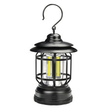 Load image into Gallery viewer, Portable Retro Hanging Lamp Lantern Camping Tent Light, USB Charging, Battery Type, Not Included Battery