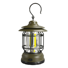 Load image into Gallery viewer, Portable Retro Hanging Lamp Lantern Camping Tent Light, USB Charging, Battery Type, Not Included Battery