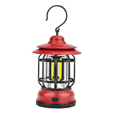 Load image into Gallery viewer, Portable Retro Hanging Lamp Lantern Camping Tent Light, USB Charging, Battery Type, Not Included Battery