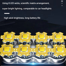 Load image into Gallery viewer, Super Bright Waterproof 8 LED Camping Flashlight Lamp, USB Charging, Solar Charging