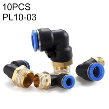 Load image into Gallery viewer, PL6-04 LAIZE 2pcs Male Thread Elbow Pneumatic Quick Fitting Connector, PL4-01 (10pcs), PL4-02 (10pcs), PL4-M5 (10pcs), PL6-01 (10pcs), PL6-02 (10pcs), PL6-03 (10pcs), PL6-04 (2pcs), PL6-M5 (10pcs), PL8-01 (10pcs), PL8-02 (10pcs), PL8-03 (10pcs)        ...
