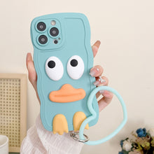 Load image into Gallery viewer, Wave Edge Big Duck Silicone Phone Case with Wristband, For iPhone 12 Pro Max, For iPhone 11, For iPhone 11 Pro, For iPhone 11 Pro Max, For iPhone 13 mini