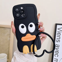 Load image into Gallery viewer, Wave Edge Big Duck Silicone Phone Case with Wristband, For iPhone 12 Pro Max, For iPhone 11, For iPhone 11 Pro, For iPhone 11 Pro Max, For iPhone 13 mini