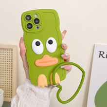 Load image into Gallery viewer, Wave Edge Big Duck Silicone Phone Case with Wristband, For iPhone 12 Pro Max, For iPhone 11, For iPhone 11 Pro, For iPhone 11 Pro Max, For iPhone 13 mini