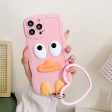Load image into Gallery viewer, Wave Edge Big Duck Silicone Phone Case with Wristband, For iPhone 12 Pro Max, For iPhone 11, For iPhone 11 Pro, For iPhone 11 Pro Max, For iPhone 13 mini