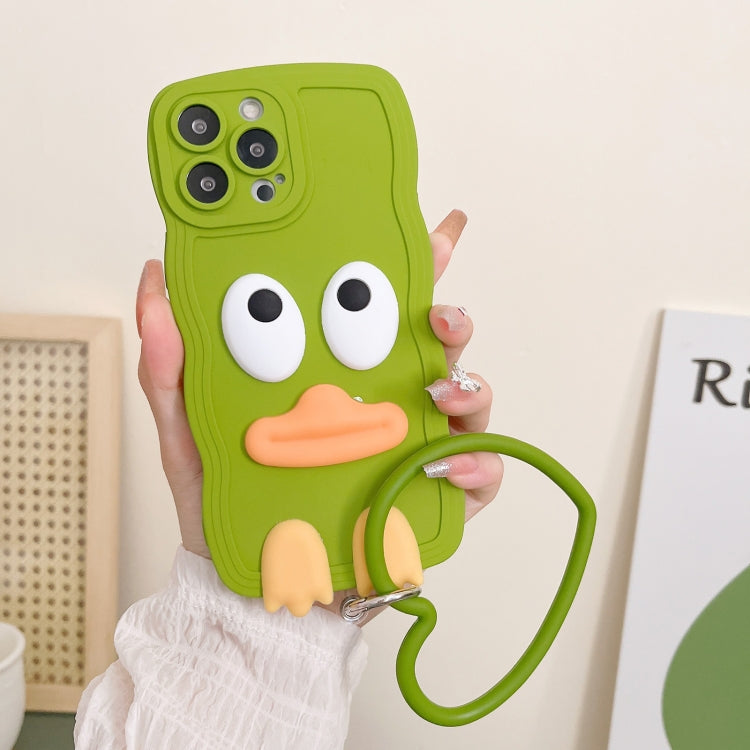Wave Edge Big Duck Silicone Phone Case with Wristband, For iPhone 12 Pro Max, For iPhone 11, For iPhone 11 Pro, For iPhone 11 Pro Max, For iPhone 13 mini