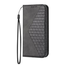 Load image into Gallery viewer, Cubic Grid Calf Texture Magnetic Closure Leather Phone Case, For iPhone 14, For iPhone 14 Plus, For iPhone 14 Pro, For iPhone 14 Pro Max, For iPhone 13 mini, For iPhone 13, For iPhone 13 Pro, For iPhone 13 Pro Max