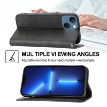 Load image into Gallery viewer, Cubic Grid Calf Texture Magnetic Closure Leather Phone Case, For iPhone 14, For iPhone 14 Plus, For iPhone 14 Pro, For iPhone 14 Pro Max, For iPhone 13 mini, For iPhone 13, For iPhone 13 Pro, For iPhone 13 Pro Max