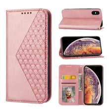 Load image into Gallery viewer, Cubic Grid Calf Texture Magnetic Closure Leather Phone Case, For iPhone 12 mini, For iPhone 12 / 12 Pro, For iPhone 12 Pro Max, For iPhone 11, For iPhone 11 Pro, For iPhone 11 Pro Max, For iPhone X / XS, For iPhone XR