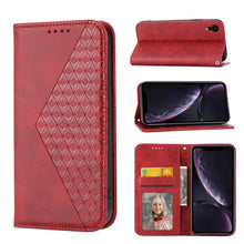 Load image into Gallery viewer, Cubic Grid Calf Texture Magnetic Closure Leather Phone Case, For iPhone 12 mini, For iPhone 12 / 12 Pro, For iPhone 12 Pro Max, For iPhone 11, For iPhone 11 Pro, For iPhone 11 Pro Max, For iPhone X / XS, For iPhone XR