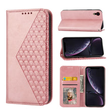 Load image into Gallery viewer, Cubic Grid Calf Texture Magnetic Closure Leather Phone Case, For iPhone 12 mini, For iPhone 12 / 12 Pro, For iPhone 12 Pro Max, For iPhone 11, For iPhone 11 Pro, For iPhone 11 Pro Max, For iPhone X / XS, For iPhone XR