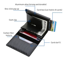 Load image into Gallery viewer, C1804H1 RFID Carbon Fiber Wallet For Men