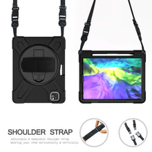 Load image into Gallery viewer, For iPad Pro 12.9 (2020) 360 Degree Rotation Silicone Protective Cover with Holder &amp; Hand Strap &amp; Long Strap &amp; Pencil Slot, For iPad Pro 12.9 2020 / 2018, For iPad Pro 12.9 2022 / 2020 / 2021 / 2018