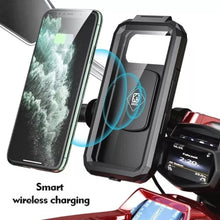 Load image into Gallery viewer, Motorcycle / Bicycle Handlebar Wireless Charging Waterproof Box Mobile Phone Holder, M18S-A1, M18L-A1