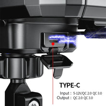 Load image into Gallery viewer, Motorcycle / Bicycle Rearview Mirror Wireless Charging Waterproof Box Mobile Phone Holder, M18S-A2, M18L-A2