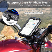 Load image into Gallery viewer, Motorcycle / Bicycle Rearview Mirror Wireless Charging Waterproof Box Mobile Phone Holder, M18S-A2, M18L-A2