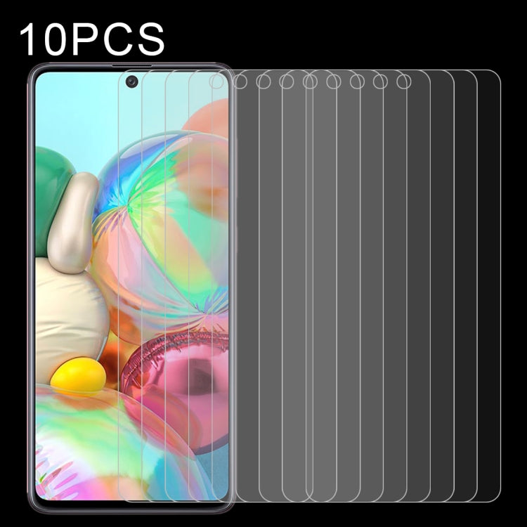 10 PCS 0.26mm 9H Surface Hardness 2.5D Explosion-proof Tempered Glass Non-full Screen Film For Samsumg Galaxy F55 / M55 / M54 / A71 / F54