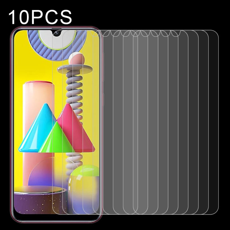 10 PCS 0.26mm 9H Surface Hardness 2.5D Explosion-proof Tempered Glass Non-full Screen Film For Samsumg Galaxy F55 / M55 / M54 / A71 / F54