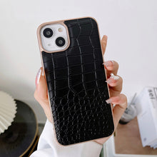 Load image into Gallery viewer, Crocodile Texture Genuine Leather Nano Electroplating Phone Case, For iPhone 14 Pro, For iPhone 14 Pro Max, For iPhone 13 Pro Max, For Motorola Moto Razr 2022