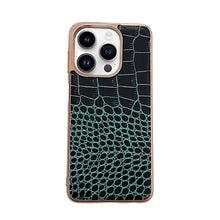 Load image into Gallery viewer, Crocodile Texture Genuine Leather Nano Electroplating Phone Case, For iPhone 14 Pro, For iPhone 14 Pro Max, For iPhone 13 Pro Max, For Motorola Moto Razr 2022
