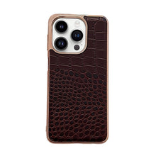 Load image into Gallery viewer, Crocodile Texture Genuine Leather Nano Electroplating Phone Case, For iPhone 14 Pro, For iPhone 14 Pro Max, For iPhone 13 Pro Max, For Motorola Moto Razr 2022