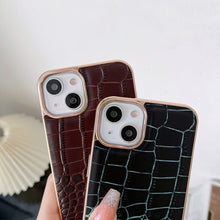 Load image into Gallery viewer, Crocodile Texture Genuine Leather Nano Electroplating Phone Case, For iPhone 14 Pro, For iPhone 14 Pro Max, For iPhone 13 Pro Max, For Motorola Moto Razr 2022